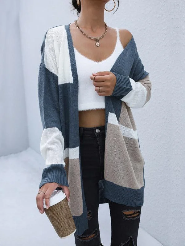 Women's Cardigans Sweater for Smart-casual Layers-Color Block Women Cardigan Sweater Women's Cardigans Sweater for Smart-casual Layers-Color Block Women Cardigan Sweater
