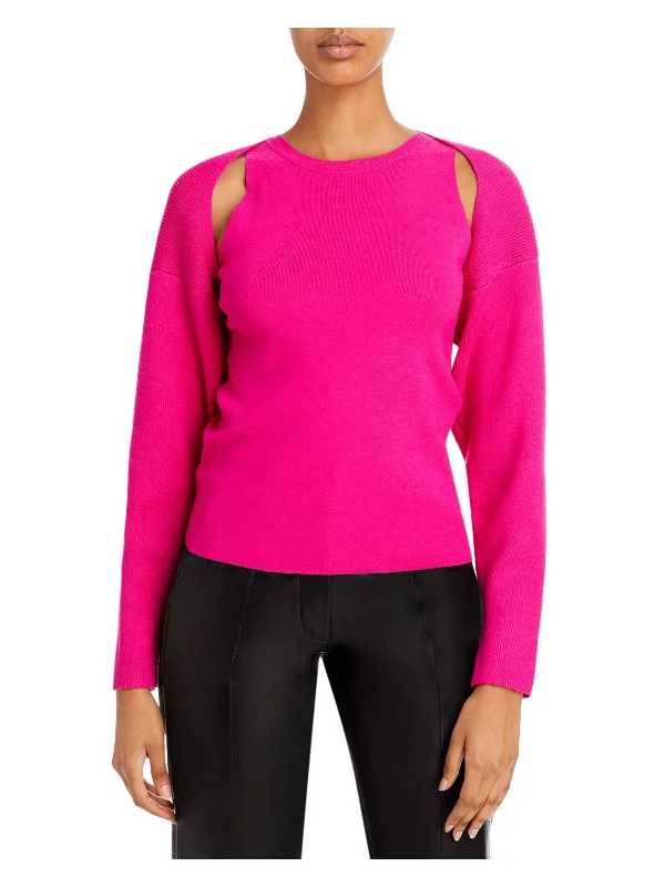 Classic Knit Women's Sweater-Connell Womens Layered Bolero Shrug Sweater