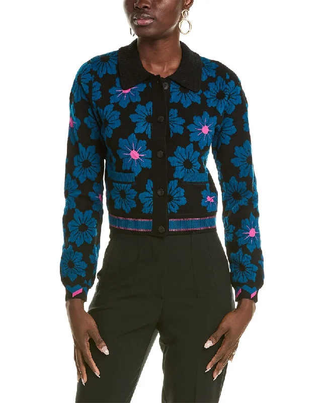 Women's Sweater for Elevated Style-Diane von Furstenberg Petey Wool-Blend Cardigan