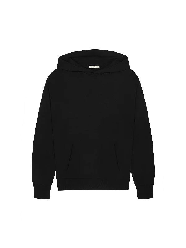 Women's Hoodies with Drawstring for Adjustable Fit -Womens DNA Knitted Hoodie—black
