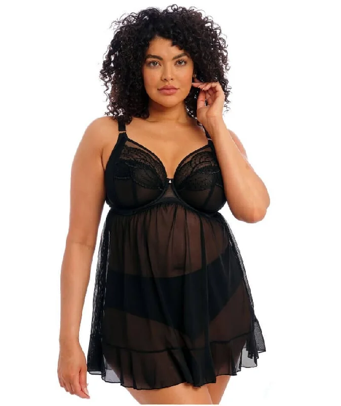 Doll Dress for Dolls 24-inch -Elomi Priya Underwired Babydoll - Black