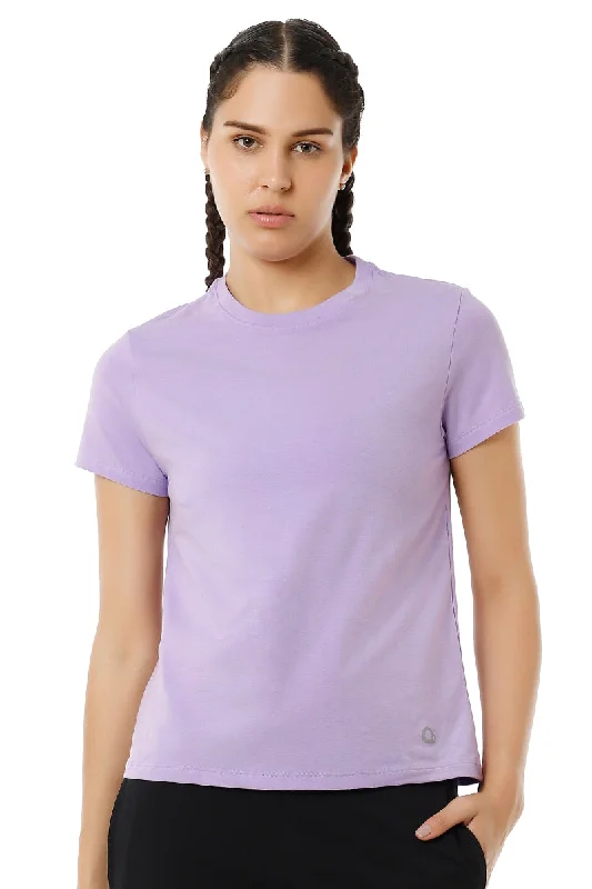 Essential Basic Short Sleeve Round Neck T-Shirt - Digital Lavender