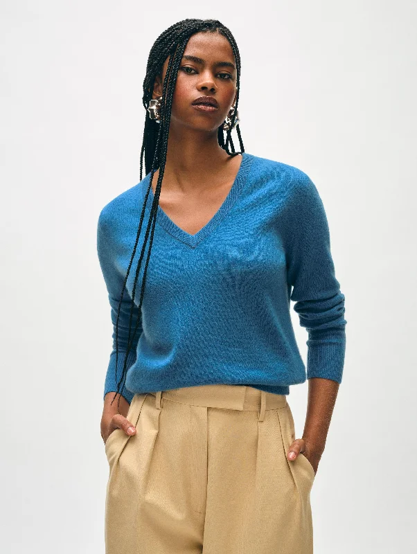 Women's Sweater for Weekend Style-Cashmere V Neck