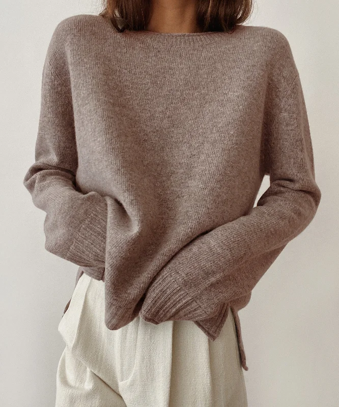 Women's Sweater with Floral Appliqué-Everyday Sweater