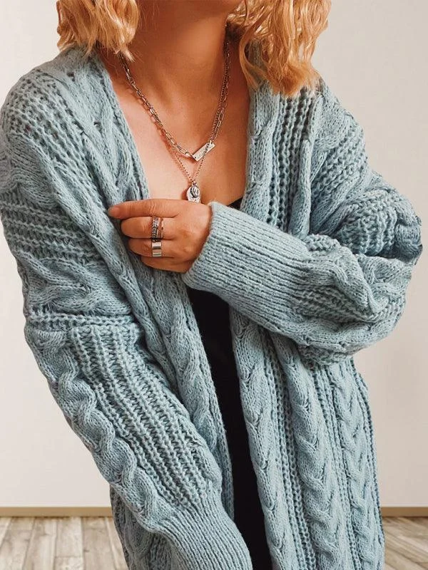 Women's Cardigans Sweater for Evening Layers-Flower Drop Sleeve Cardigan Sweater