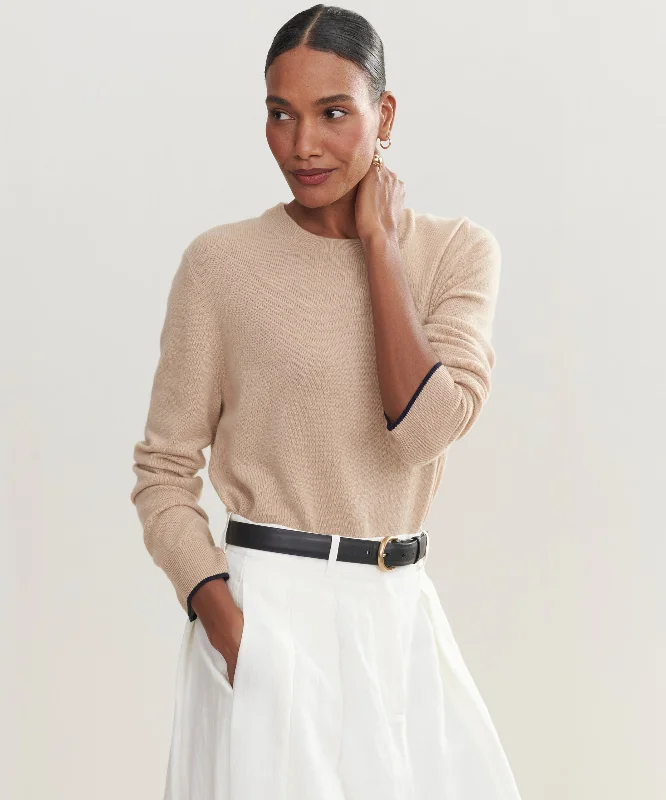 Women's Sweater for Extra Warmth-Flynn Cashmere Crewneck