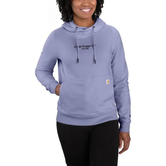 Women's Hoodie Tops with Side Pockets -Force Graphic Hoodie - Lavender