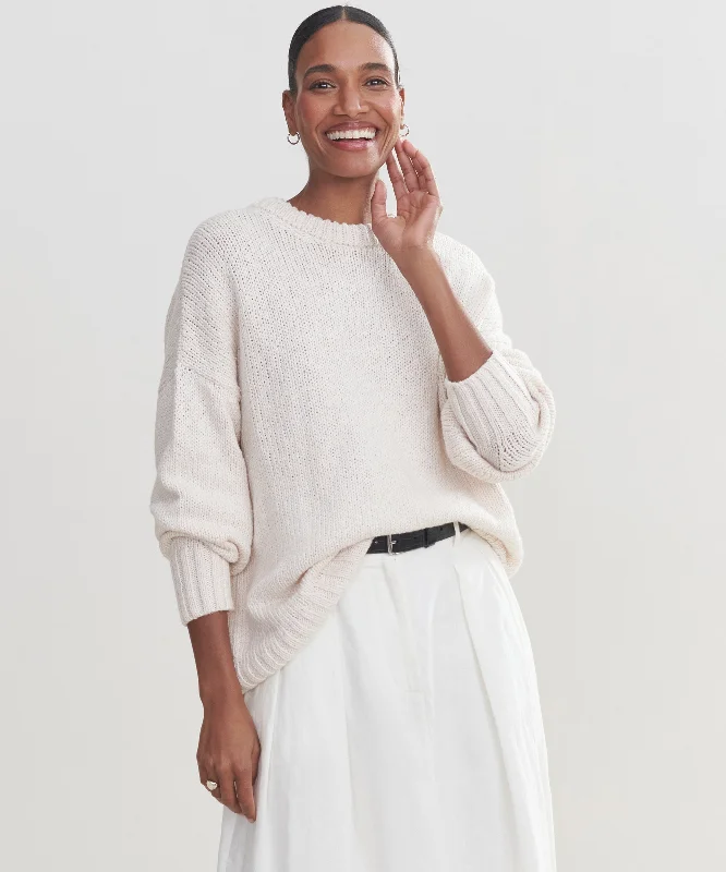 Women's Sweater with Cozy Front Pocket-Foster Cotton Sweater