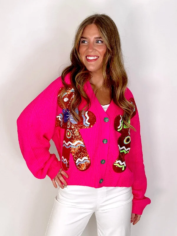 Knit Tops with Buttons-Ginger Snap Sweater | Queen of Sparkles