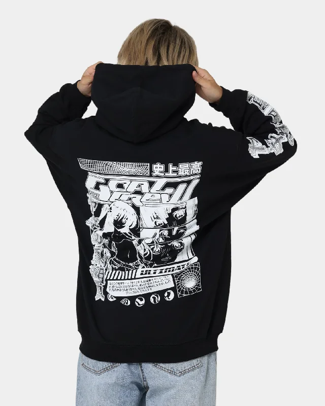 Women's Hoodies with Customizable Features -Goat Crew Anime Hoodie Black