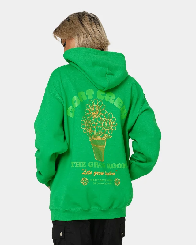 Women's Hoodies with Unique Texture -Goat Crew Grow Room Hoodie Green