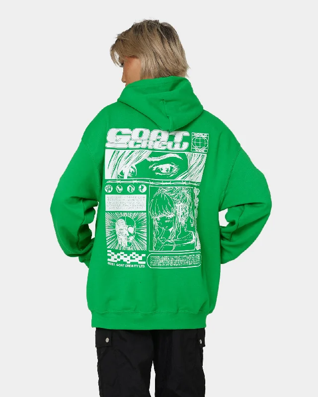 Women's Long Sleeve Hoodies for Comfort -Goat Crew Harajuku Hoodie Green