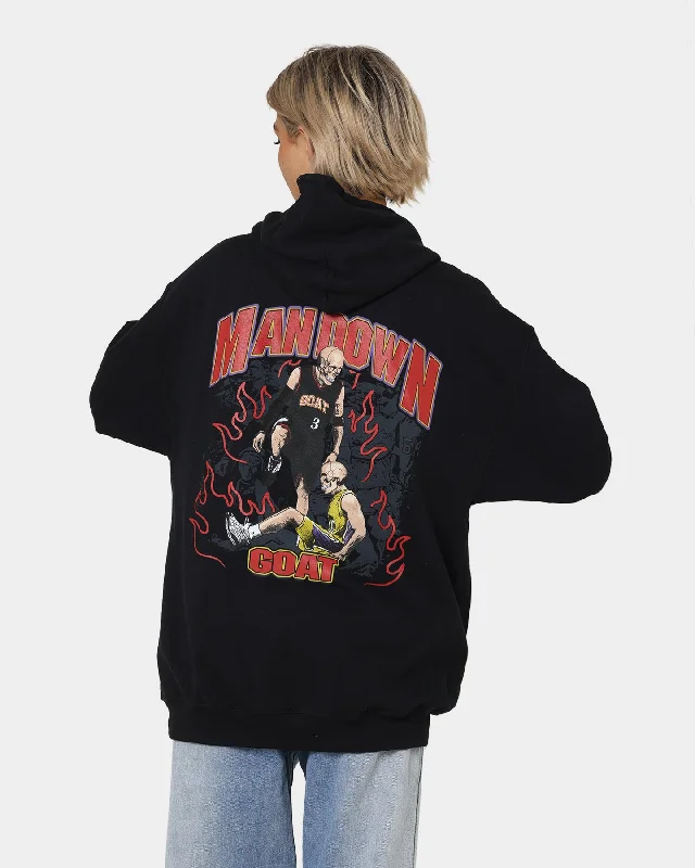 Women's Hoodies for Easy Everyday Wear -Goat Crew Man Down Hoodie Black