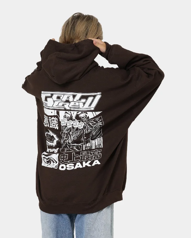 Women's Hoodies for Workouts and Training -Goat Crew Osaka Hoodie Brown