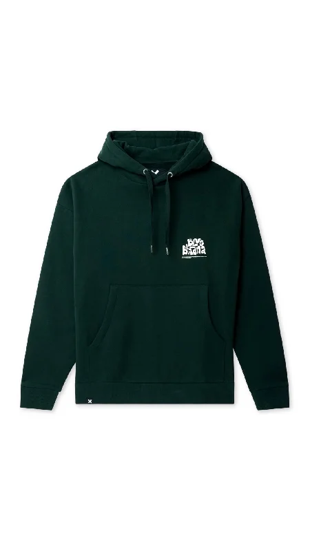 Women's Hoodies with Ribbed Collar -HOODIE RUMBLE VERDE