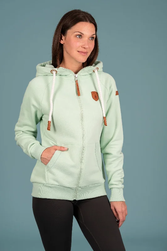 Women's Hoodies with Soft Knit -Hera Cucumber Full-Zip Hoodie