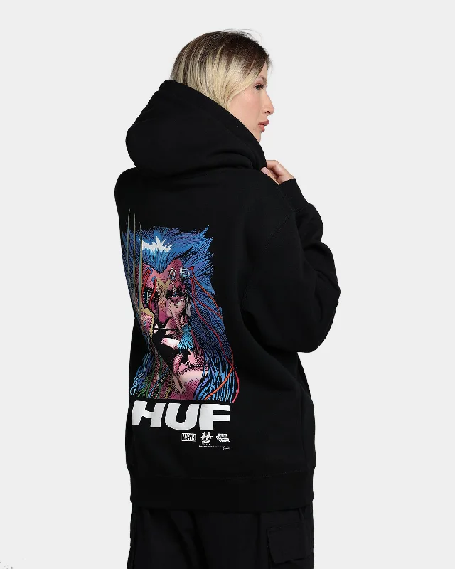 Women's Hoodies for Cool Summer Evenings -HUF X Marvel Weapon X Hoodie Black