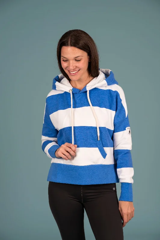 Women's Hoodies with Logo Detail for Branding -Hydron Cropped Hoodie Striped Regatta Women's Hoodies with Logo Detail for Branding -Hydron Cropped Hoodie Striped Regatta