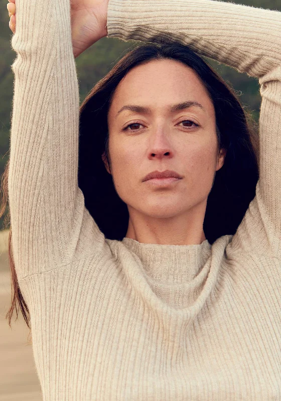 Women's Sweater with Refined Finish-Ilene Funnel Neck
