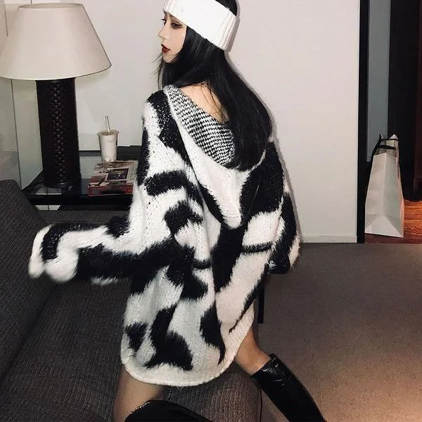 Women's Solid Color Pullovers Sweater-Irregular Knitted Pullover Sweater Casual Winter Sweater Tops Women's Solid Color Pullovers Sweater-Irregular Knitted Pullover Sweater Casual Winter Sweater Tops