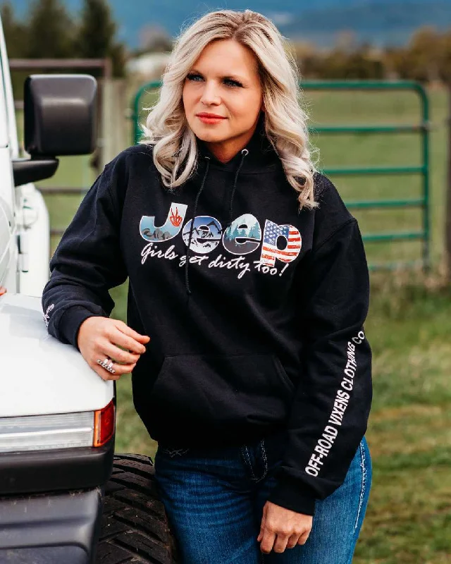 Women's Hoodies for Everyday Comfort -Jeep Girl Unisex Pullover Hoodie