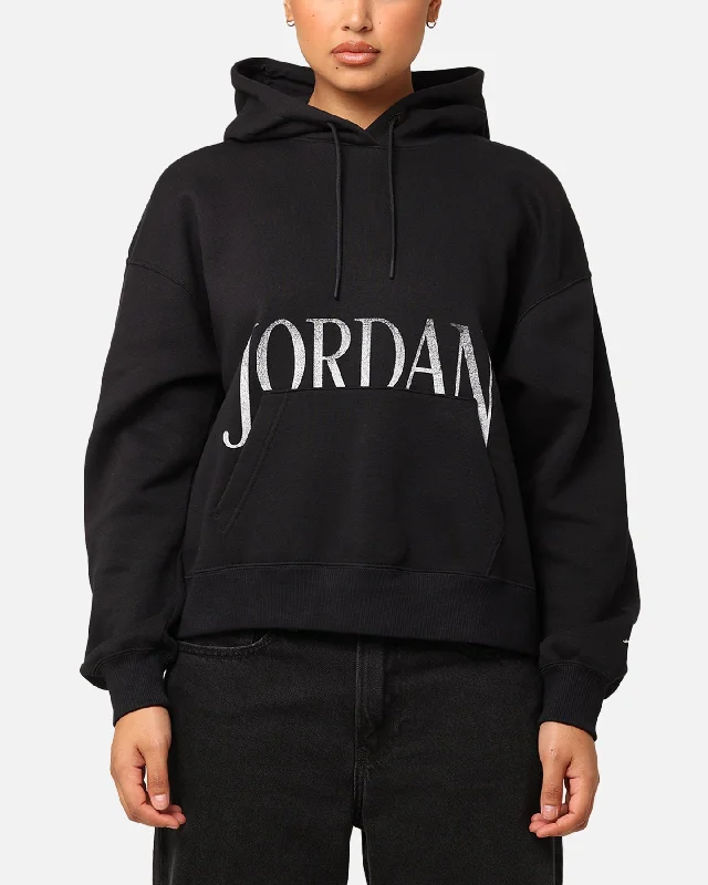 Women's Hoodies with Matching Bottoms for Outfit -Jordan Women's Brooklyn Fleece Pullover Hoodie Black/Sail Women's Hoodies with Matching Bottoms for Outfit -Jordan Women's Brooklyn Fleece Pullover Hoodie Black/Sail