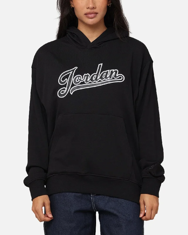 Women's Hoodies with Comfortable Fit -Jordan Flight MVP Fleece Pullover Hoodie Black