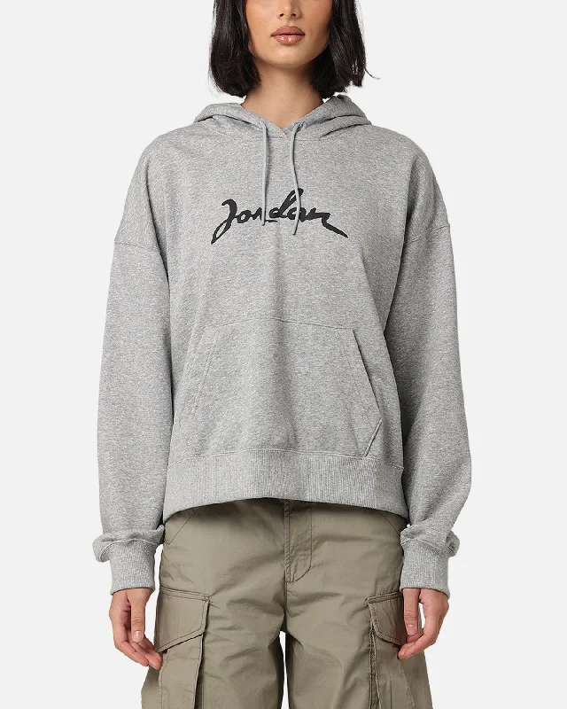 Women's Hoodies for Casual Errands -Jordan Women's Brooklyn Fleece Pullover Hoodie Dark Grey Heather