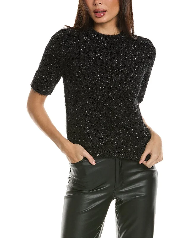 Women's Pullover Sweater with Ribbed Hems-Kensie Mock Neck Pullover