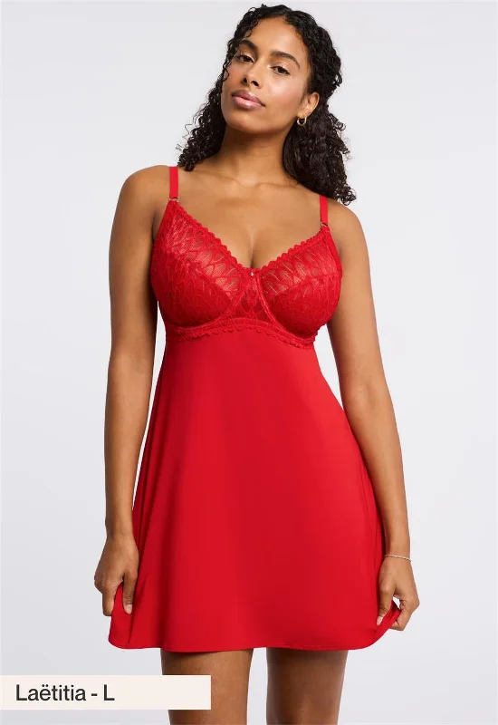 Doll Dress with Handcrafted Detailing -Lacy Full Cup Muse Babydoll Set