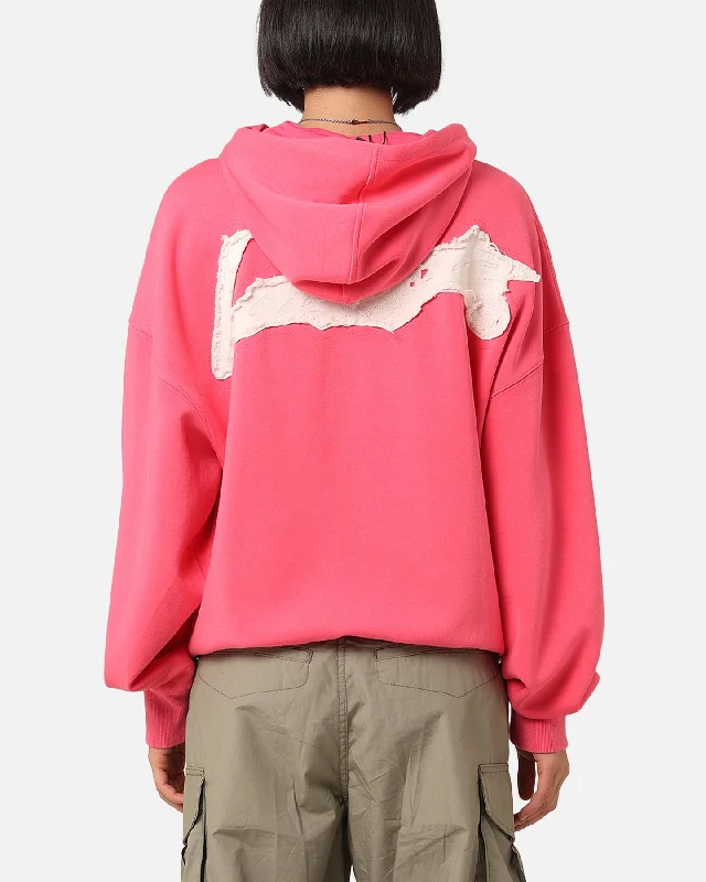 Women's Hoodies for Everyday Wear -Loiter Chroma Premium Hoodie Pink