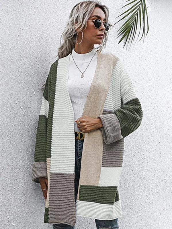 Women's Soft Knit Cardigans Sweater-Long Knitted Women Cardigan Sweater