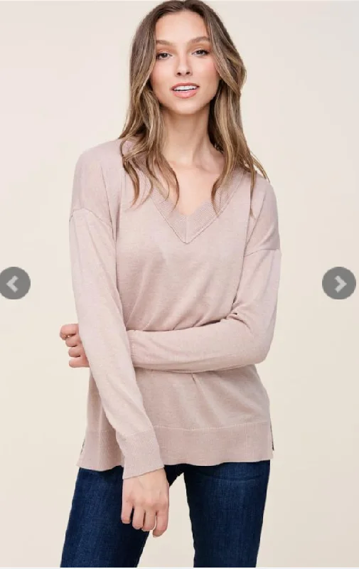 Women's Oversized Knit Pullovers Sweater-Long Sleeve Pullover Sweater  By Staccato - Final Sale