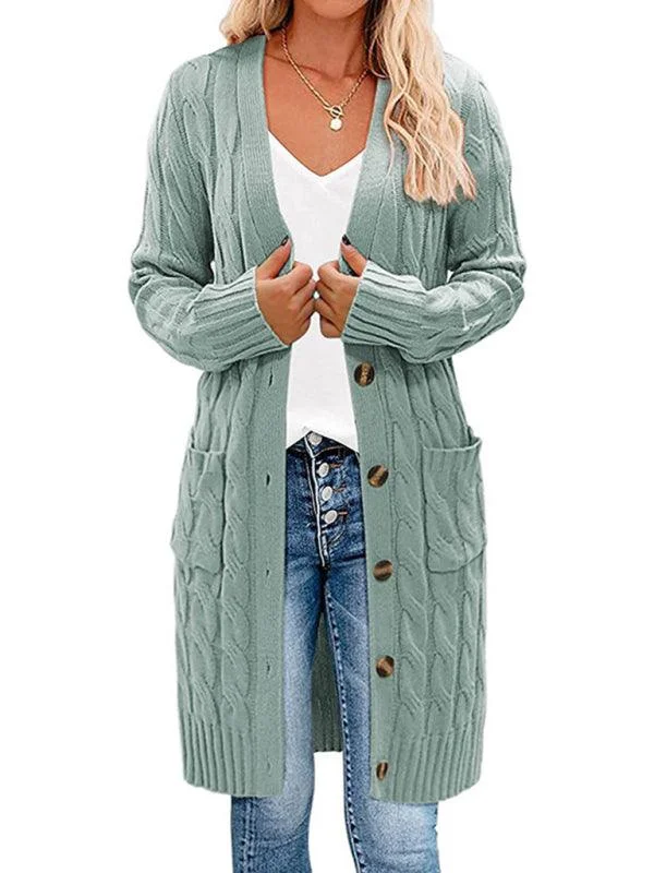 Women's Cardigans Sweater for Layered Fashion-Long Twist Women Cardigan Sweater