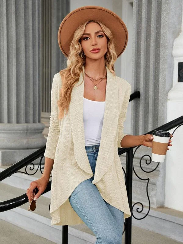Women's Cardigans Sweater for Workwear-Loose Collar Cardigan Top