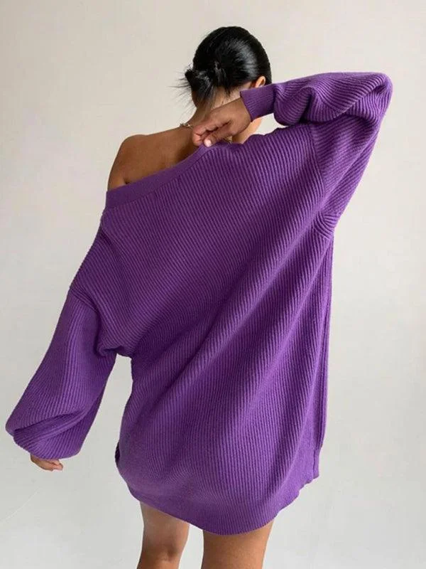 Women's Cardigans Sweater for Layering-Loose Drop Shoulder Women Cardigan Sweater