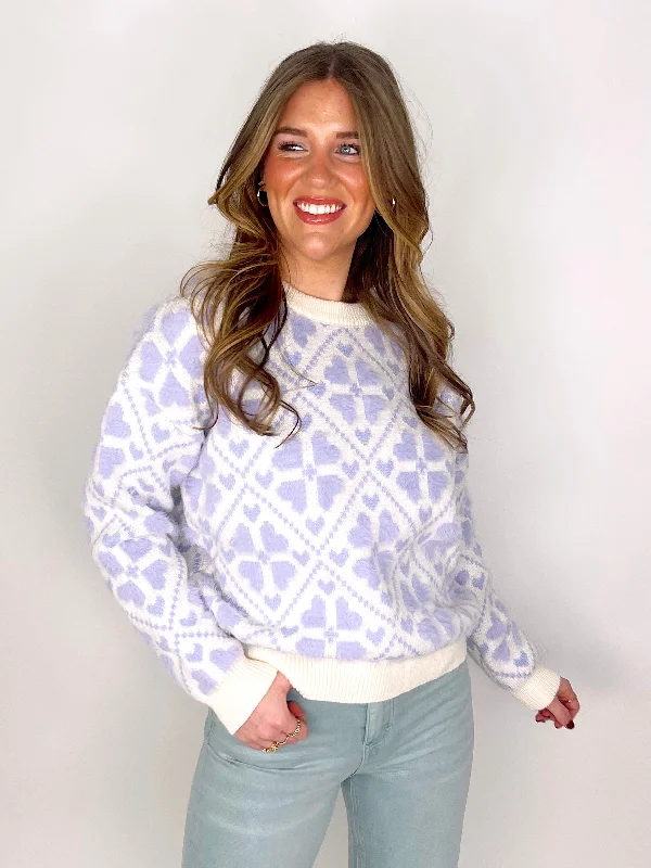 Trendy Knit Tops-Love You More Sweater