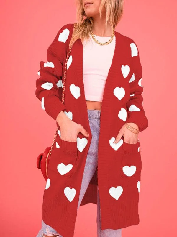 Women's Everyday Cardigans Sweater-Lovey Knitted Mid-Length Cardigan Sweater
