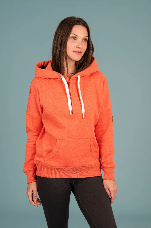 Women's Hoodies with Bold Prints for Fashion -Maia Button-Up Hoodie Sanguine