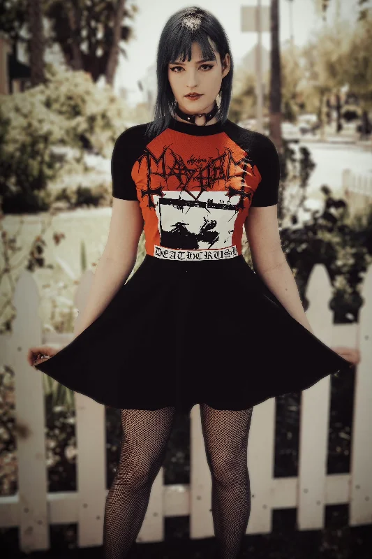 Doll Dress with Bold Stripes -Mayhem (Deathcrush) Baby Doll Dress