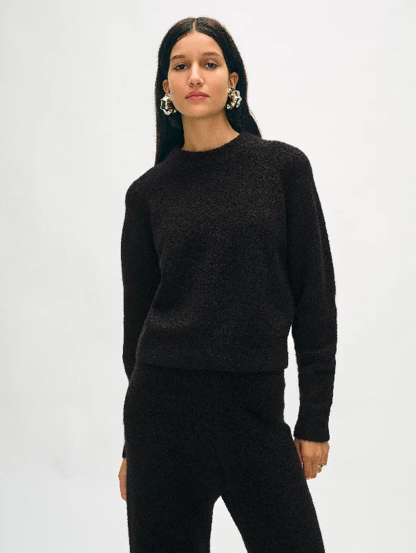 Women's Sweater for Perfect Fit-Merino Cashmere Boucle Sweatshirt