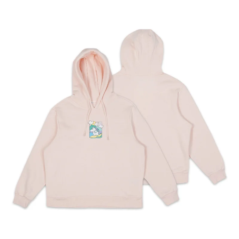 Women's Hoodies with Drawstring Hood -Moomintroll's Adventure Hoodie Ladies - Light Pink