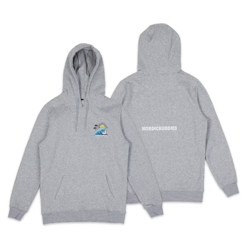Women's Thick Hoodies for Cold Weather -Hattifatteners Surf Trip Hoodie Unisex - Grey Women's Thick Hoodies for Cold Weather -Hattifatteners Surf Trip Hoodie Unisex - Grey
