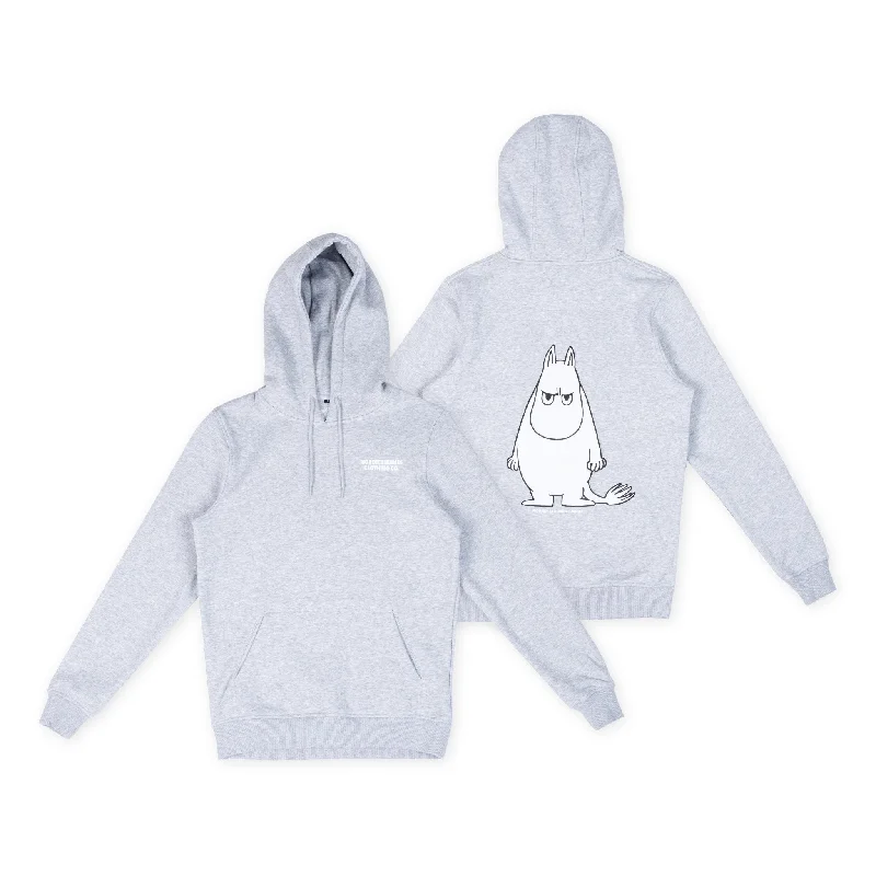 Women's Thick Hoodies for Cold Weather -Moomintroll's Temper Hoodie Unisex - Grey