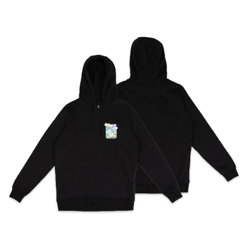 Women's Hoodies with Soft Knit -Moomintroll's Adventure Hoodie Unisex - Black