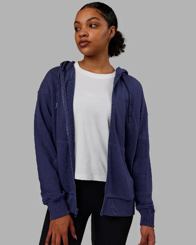 Women's Stylish Hoodies for Casual Outfits -MVP Zip Through Hoodie - Future Dusk