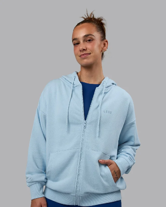 Women's Hoodies for Easy Everyday Wear -MVP Zip Through Hoodie - Glacial Blue