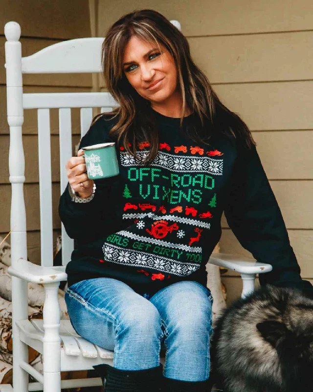 Women's Hoodies for Fitness and Yoga -Naughty or Nice Christmas Crew