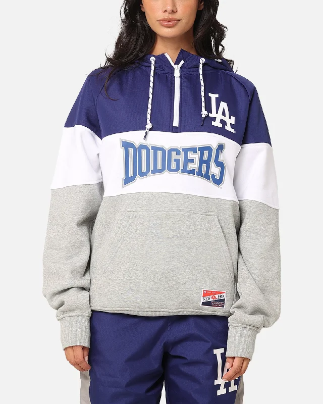 Women's Hoodies for Yoga and Pilates -New Era Los Angeles Dodgers Quarter Zip Hoodie Dark Blue Women's Hoodies for Yoga and Pilates -New Era Los Angeles Dodgers Quarter Zip Hoodie Dark Blue