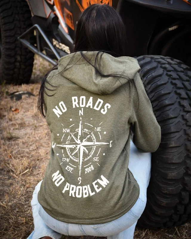 Women's High Neck Hoodies for Extra Warmth -No Roads Unisex Zip Up Hoodie